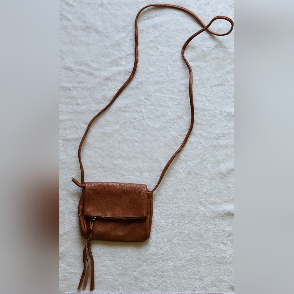 Mossimo Brown Faux Leather Crossbody Bag with Tassel